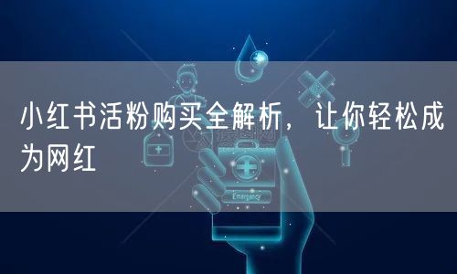 小红书活粉购买全解析，让你轻松成为网红