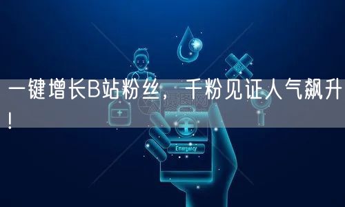 一键增长B站粉丝，千粉见证人气飙升!