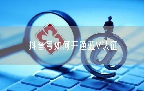 抖音号如何开通蓝V认证