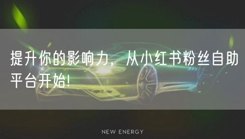 提升你的影响力，从小红书粉丝自助平台开始!