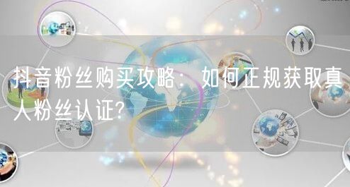 抖音粉丝购买攻略：如何正规获取真人粉丝认证?