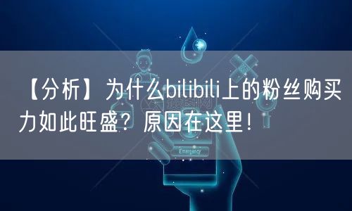 【分析】为什么bilibili上的粉丝购买力如此旺盛？原因在