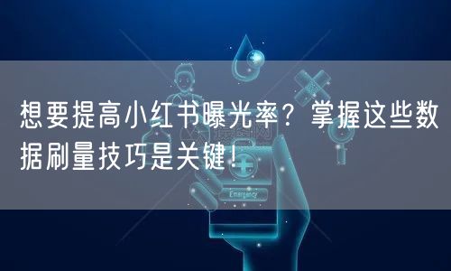 想要提高小红书曝光率？掌握这些数据刷量技