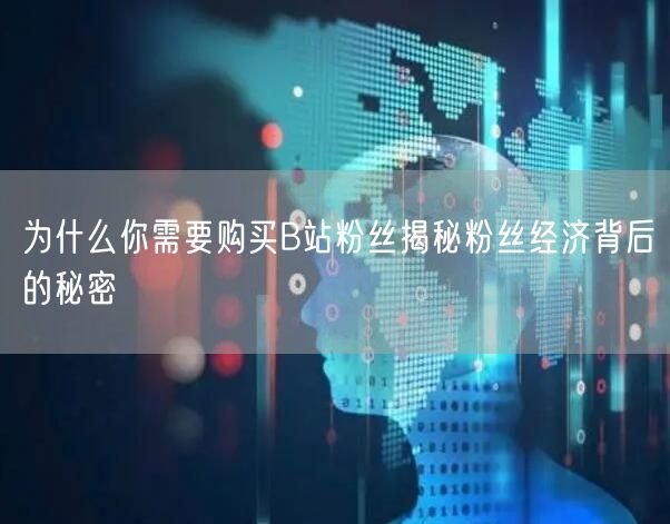 为什么你需要购买B站粉丝揭秘粉丝经济背后的秘密