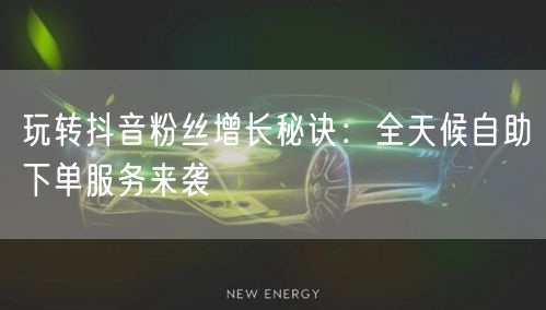 玩转抖音粉丝增长秘诀:全天候自助下单服务