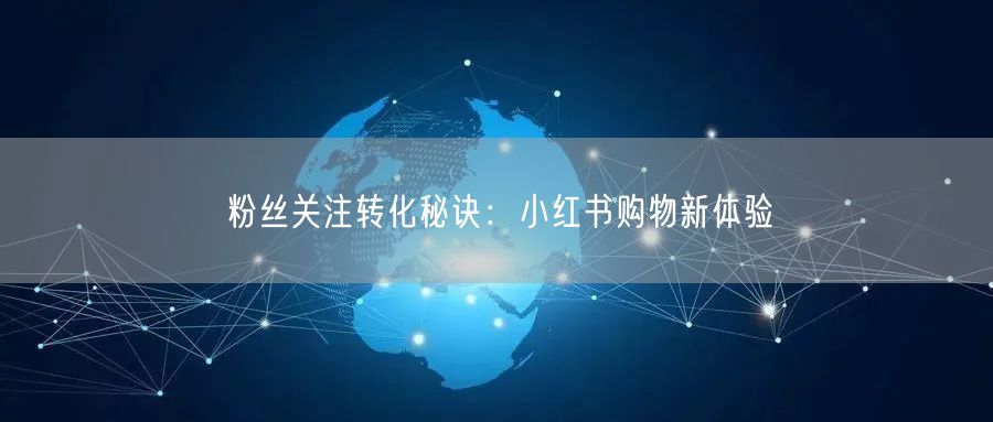 粉丝关注转化秘诀：小红书购物新体验