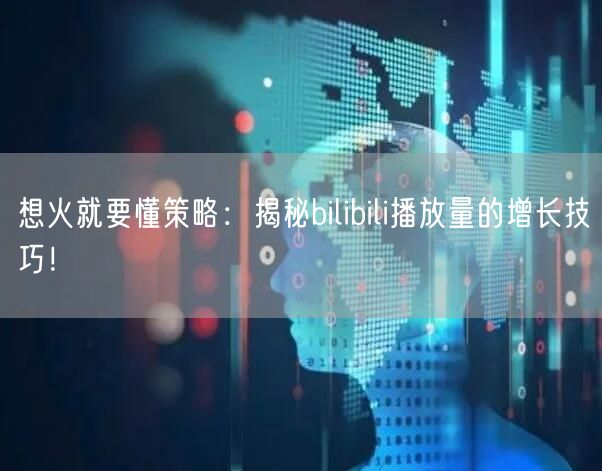 想火就要懂策略：揭秘bilibili播放量的增长技巧！