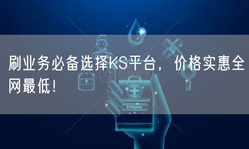 刷业务必备选择KS平台，价格实惠全网最低！