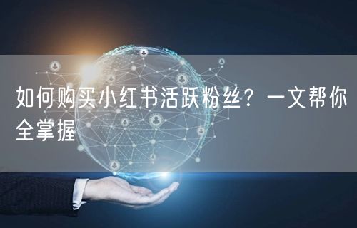 如何购买小红书活跃粉丝？一文帮你全掌握