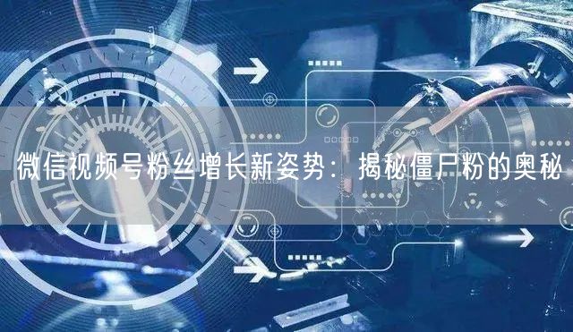 微信视频号粉丝增长新姿势：揭秘僵尸粉的奥秘