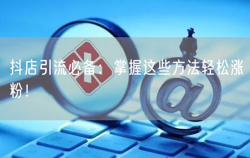 抖店引流必备:掌握这些方法轻松涨粉!