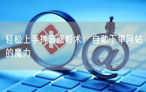 轻松上手抖音涨粉术：自助下单网站的魔力