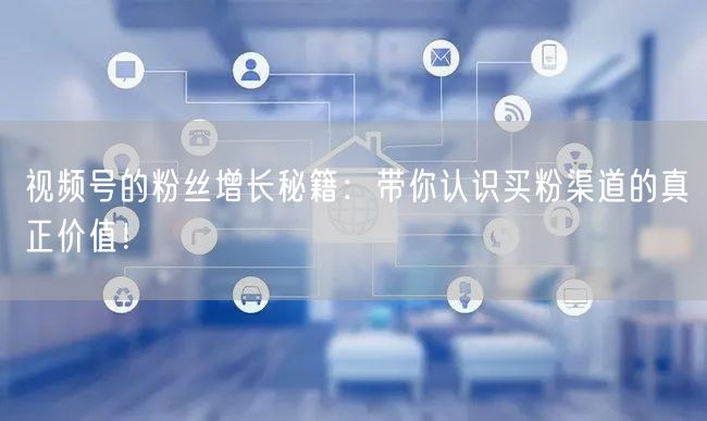 视频号的粉丝增长秘籍：带你认识买粉渠道的