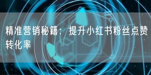 精准营销秘籍：提升小红书粉丝点赞转化率