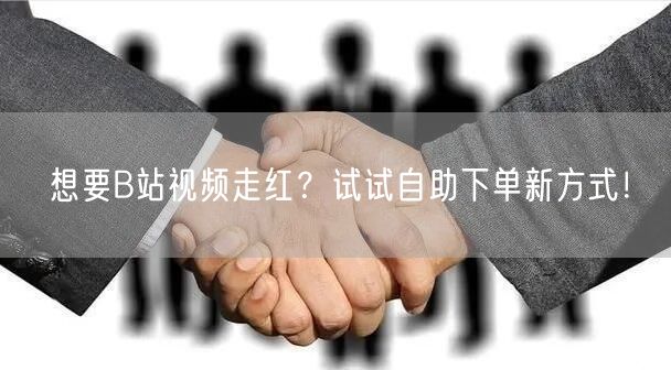 想要B站视频走红？试试自助下单新方式！