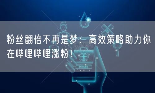 粉丝翻倍不再是梦:高效策略助力你在哔哩哔