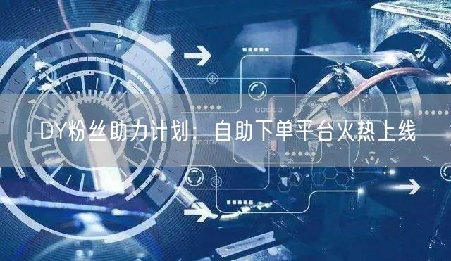 DY粉丝助力计划：自助下单平台火热上线