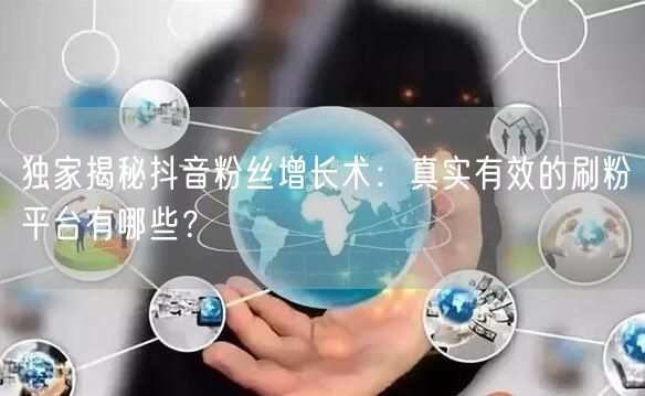 独家揭秘抖音粉丝增长术：真实有效的刷粉平台有哪些？