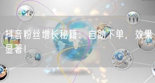 抖音粉丝增长秘籍：自助下单，效果显著！