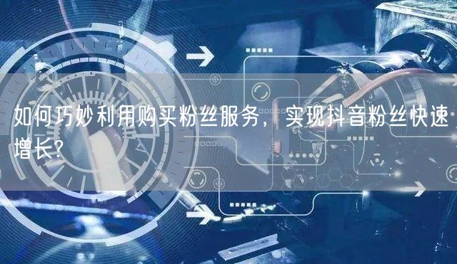 如何巧妙利用购买粉丝服务，实现抖音粉丝快