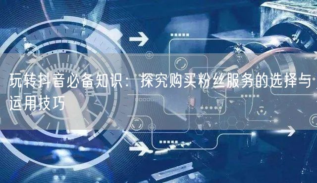 玩转抖音必备知识：探究购买粉丝服务的选择与运用技巧