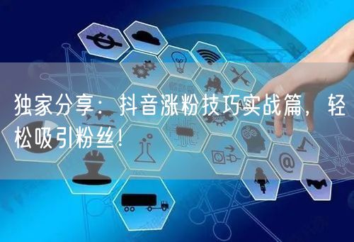 独家分享：抖音涨粉技巧实战篇，轻松吸引粉丝！