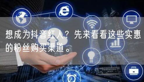 想成为抖音红人？先来看看这些实惠的粉丝购买渠道。