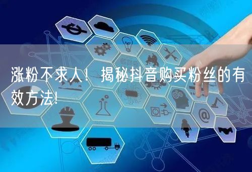 涨粉不求人！揭秘抖音购买粉丝的有效方法!
