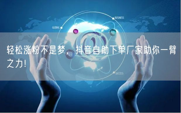 轻松涨粉不是梦，抖音自助下单厂家助你一臂之力！