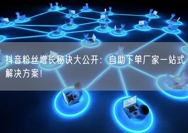 抖音粉丝增长秘诀大公开：自助下单厂家一站式解决方案！