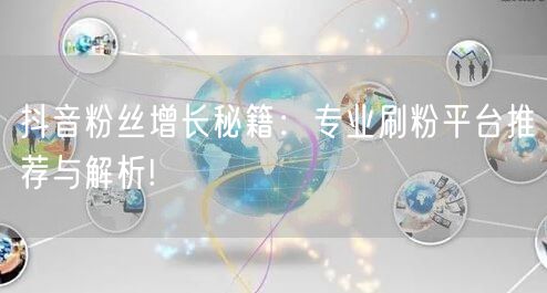抖音粉丝增长秘籍：专业刷粉平台推荐与解析!