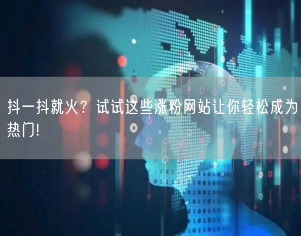 抖一抖就火？试试这些涨粉网站让你轻松成为热门!