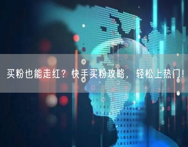 买粉也能走红？快手买粉攻略，轻松上热门！